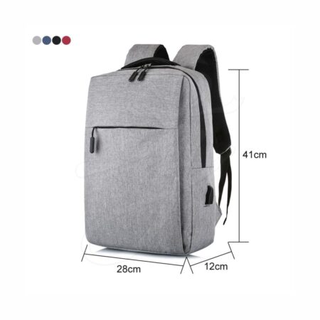 Branded Grey Laptop Backpack