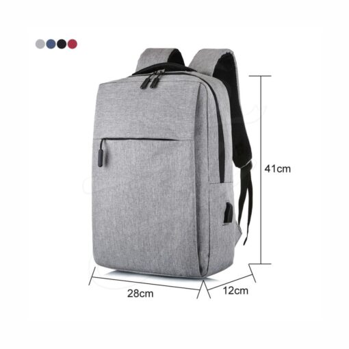 Branded Grey Laptop Backpack