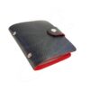Button Closure Leather Card Holder