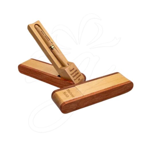 Personalized Wooden Pen and Box Set - Image 2