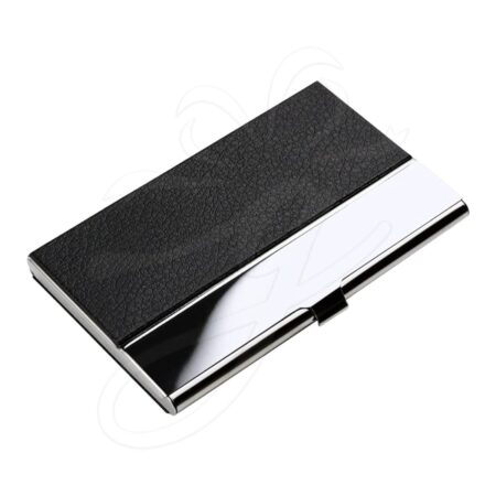 Leather Finish Metal Credit Card Holder