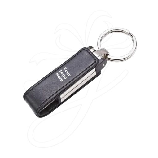 Leather USB Drive with Keychain