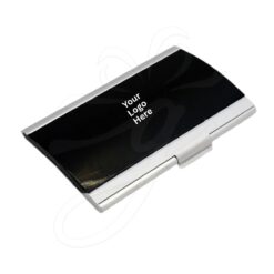 Sleek Black & Silver Card Holder