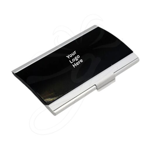 Sleek Black & Silver Card Holder