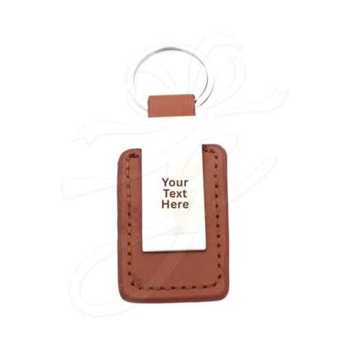 Standard Brown Leather Keychain