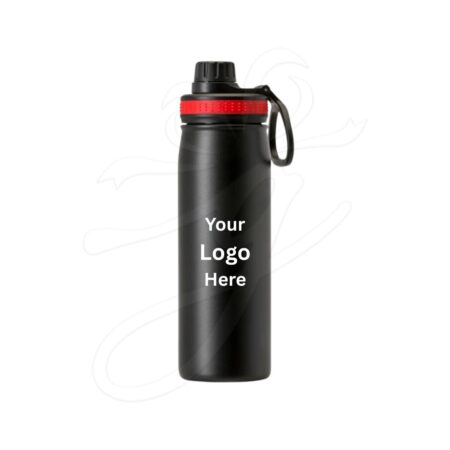 Water Bottle with Red Accent