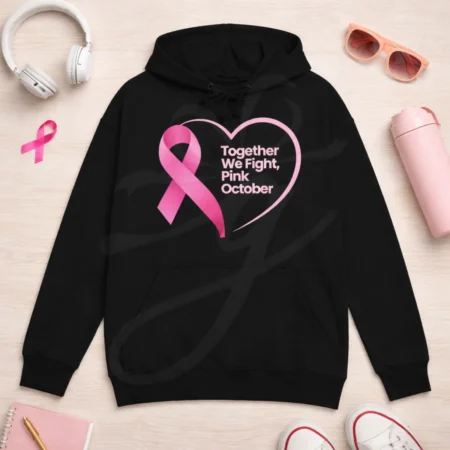 Breast Cancer Awareness Black Hoodie