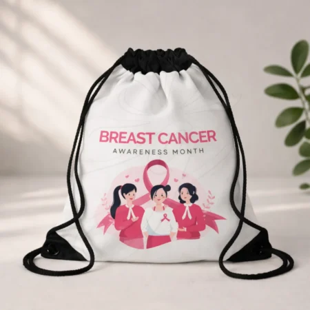 Breast Cancer Awareness String Bags