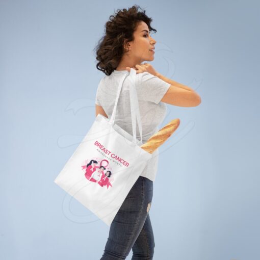 Pink October Awareness Tote Bags