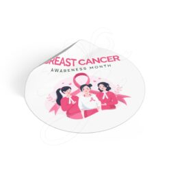 Pinktober Awareness Round Stickers