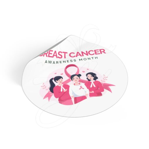 Pinktober Awareness Round Stickers