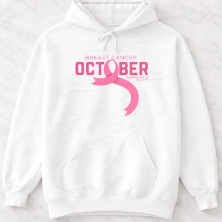 Pinktober Awareness White Hoodie