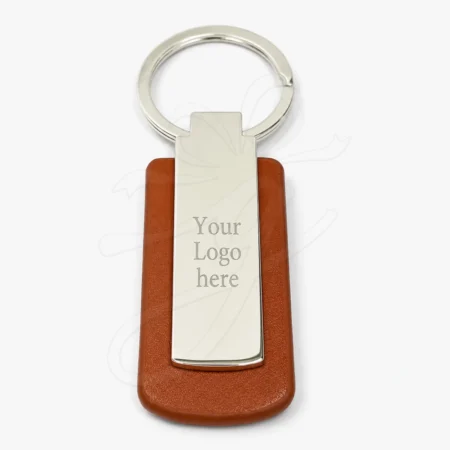 Metal Leather Keychain