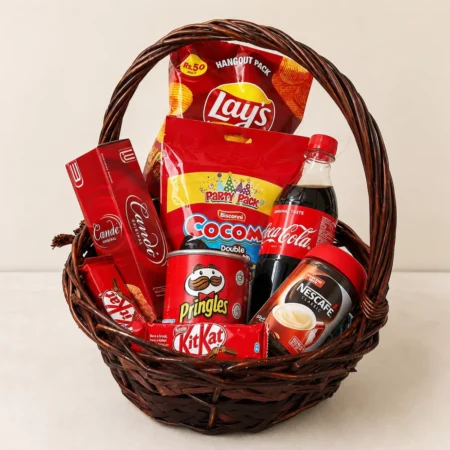 Red Snack Delight Basket