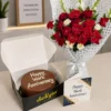Work Anniversary Cake & Flowers